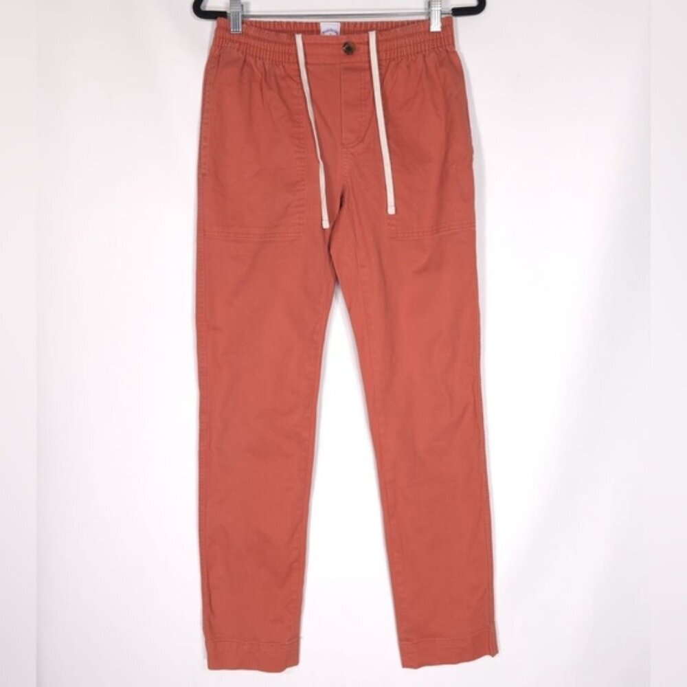 Brooks Brothers Women’s Pants Pull on‎ Elastic Waist Drawstring Orange SMALL